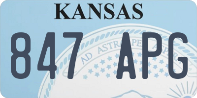 KS license plate 847APG