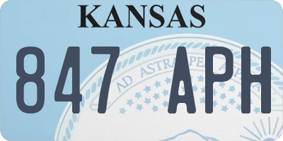 KS license plate 847APH