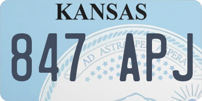 KS license plate 847APJ