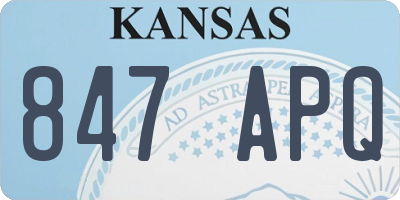 KS license plate 847APQ