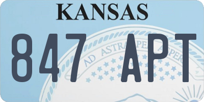 KS license plate 847APT