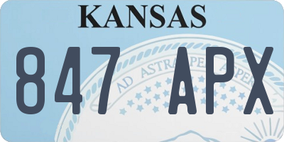 KS license plate 847APX