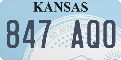 KS license plate 847AQO