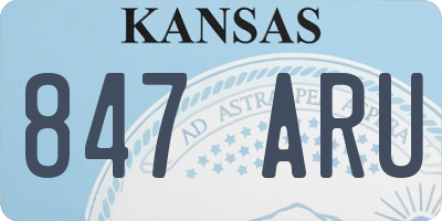 KS license plate 847ARU