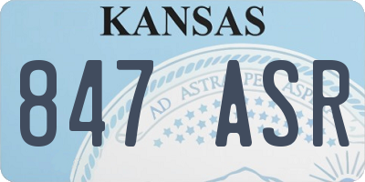 KS license plate 847ASR