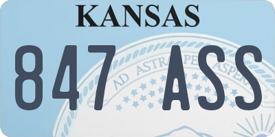 KS license plate 847ASS