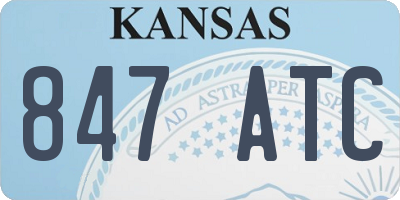 KS license plate 847ATC