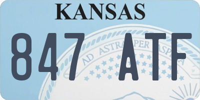 KS license plate 847ATF