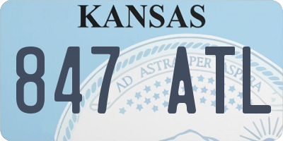 KS license plate 847ATL