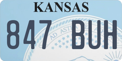 KS license plate 847BUH