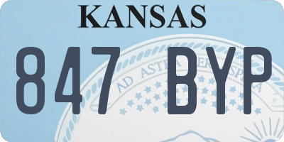 KS license plate 847BYP