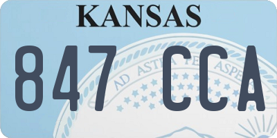 KS license plate 847CCA