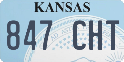 KS license plate 847CHT