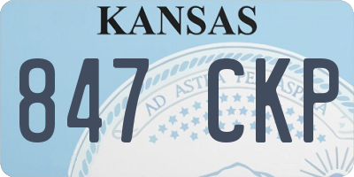 KS license plate 847CKP
