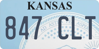 KS license plate 847CLT