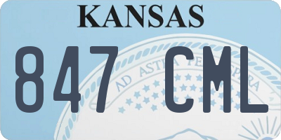 KS license plate 847CML