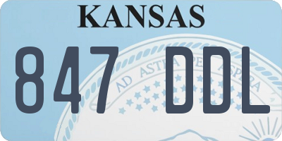KS license plate 847DDL