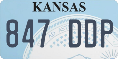 KS license plate 847DDP