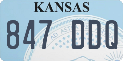KS license plate 847DDQ