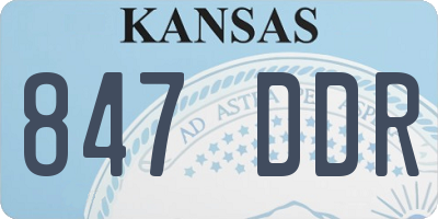 KS license plate 847DDR