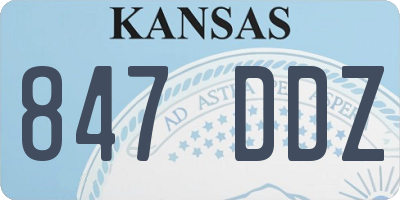 KS license plate 847DDZ