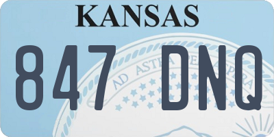 KS license plate 847DNQ