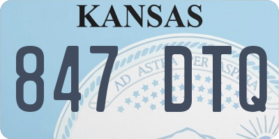 KS license plate 847DTQ