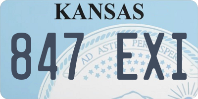 KS license plate 847EXI