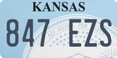 KS license plate 847EZS