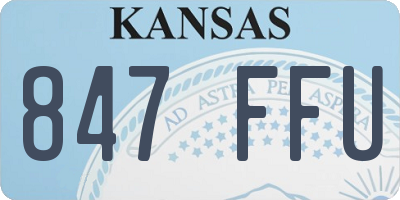 KS license plate 847FFU