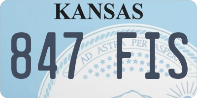 KS license plate 847FIS