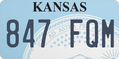 KS license plate 847FQM