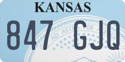 KS license plate 847GJQ