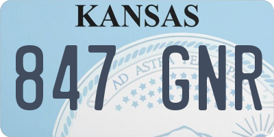 KS license plate 847GNR