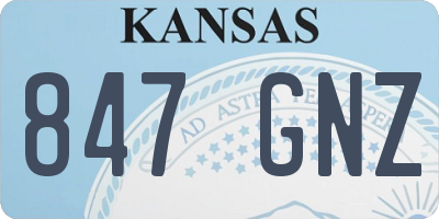 KS license plate 847GNZ
