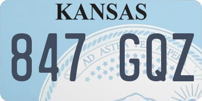 KS license plate 847GQZ