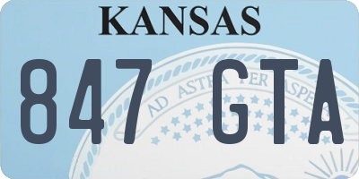 KS license plate 847GTA