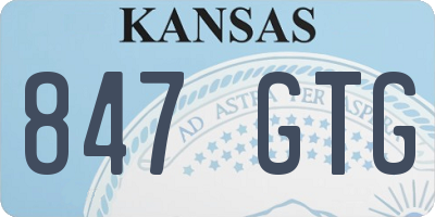 KS license plate 847GTG