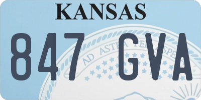 KS license plate 847GVA