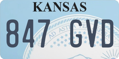 KS license plate 847GVD