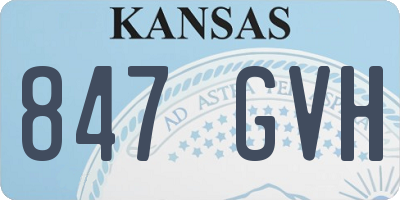 KS license plate 847GVH