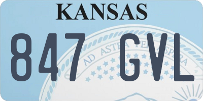 KS license plate 847GVL
