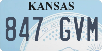 KS license plate 847GVM