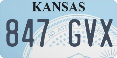 KS license plate 847GVX