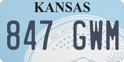 KS license plate 847GWM