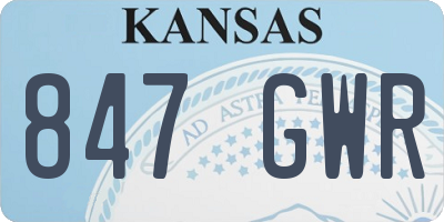 KS license plate 847GWR