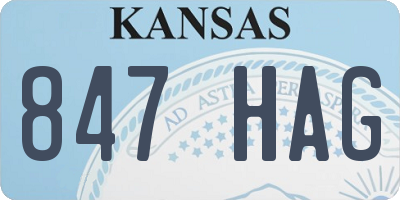 KS license plate 847HAG