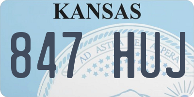 KS license plate 847HUJ