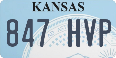 KS license plate 847HVP