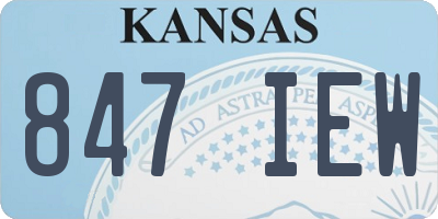 KS license plate 847IEW